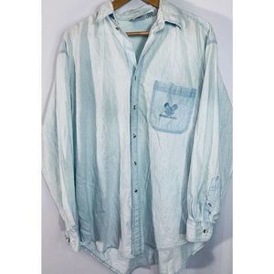 Mickey & CO By Denim Button Down Shirt‎ Size Large